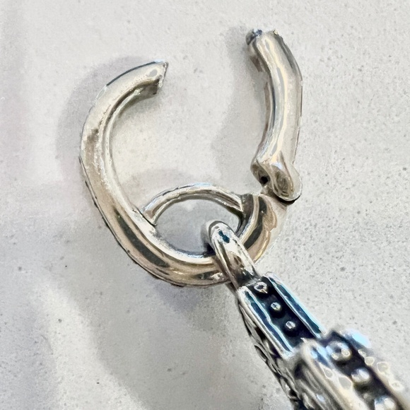 19-1/2" STERLING WOVEN ROPE NECKLACE WITH REMOVABLE TWO SIDED PENDANT - Picture 16 of 16